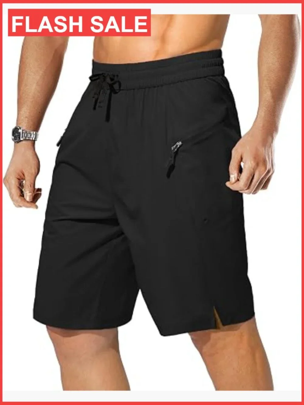 Men's Quick Dry Swim Trunks Board Shorts with Zipper Pockets